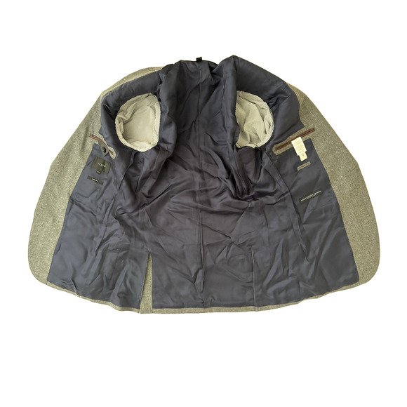 J. Crew Ludlow Blazer 38R Slim Fit Gray Wool 2-Button Vitale Barberis Canonico - Picture 12 of 14